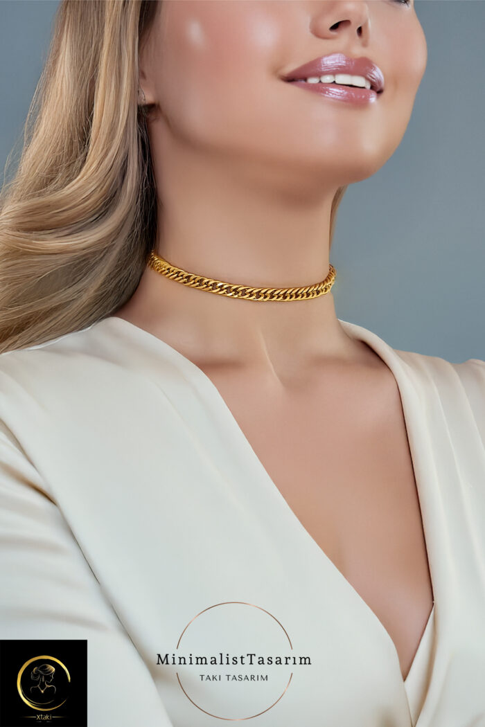 Çelik Choker Zincir Kolye