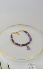 Ametist Taşı Bileklik – Doğal Ametist Taşlı El Yapımı Pozitif Enerji Bilekliği - Görsel 2