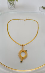 Tek Çeyrekli Kolye – Çeyrek Altın Zincirli İtalyan Yassı Zincir Kolye - Görsel 4