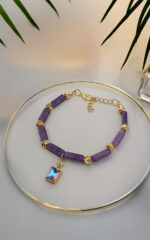 Ametist Taşı Bileklik – Doğal Ametist Taşlı El Yapımı Pozitif Enerji Bilekliği - Görsel 4