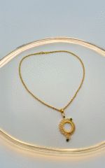 Çeyrekli Kolye – Halat Zincir Çeyrek Altın Takılabilir Çerçeveli Çelik Model - Görsel 4