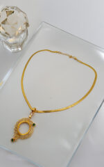 Tek Çeyrekli Kolye – Çeyrek Altın Zincirli İtalyan Yassı Zincir Kolye - Görsel 3