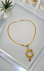 Tek Çeyrekli Kolye – Çeyrek Altın Zincirli İtalyan Yassı Zincir Kolye - Görsel 2