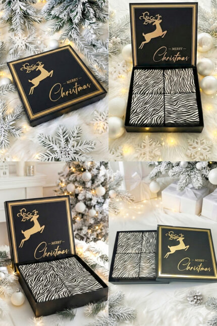 4'lü Boş Advent Calendar - Yılbaşı Konseptli Kendin Yap Hediye Kutusu Sevgiliye Özel